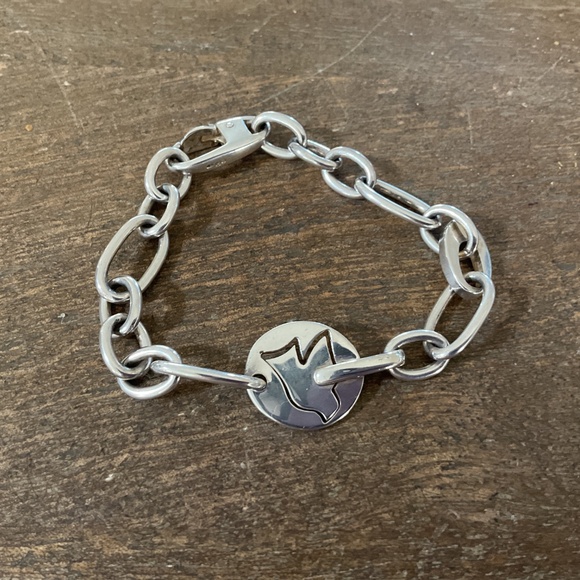 Sterling Silver 7” bracelet with bird design - Picture 2 of 2